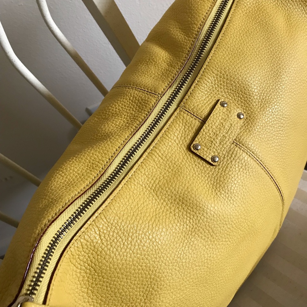Kate Spade Yellow Tote Leather Tote Handbag Bag - Picture 7 of 8
